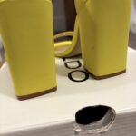 Thumbnail for Neon yellow block heel sandals