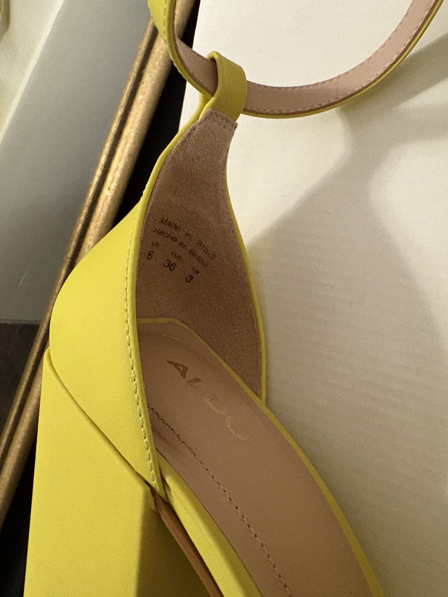 Image for Neon yellow block heel sandals