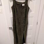 Featured thumbnail for Joseph Ribkoff/Robe Midi en suède kaki Sz 10