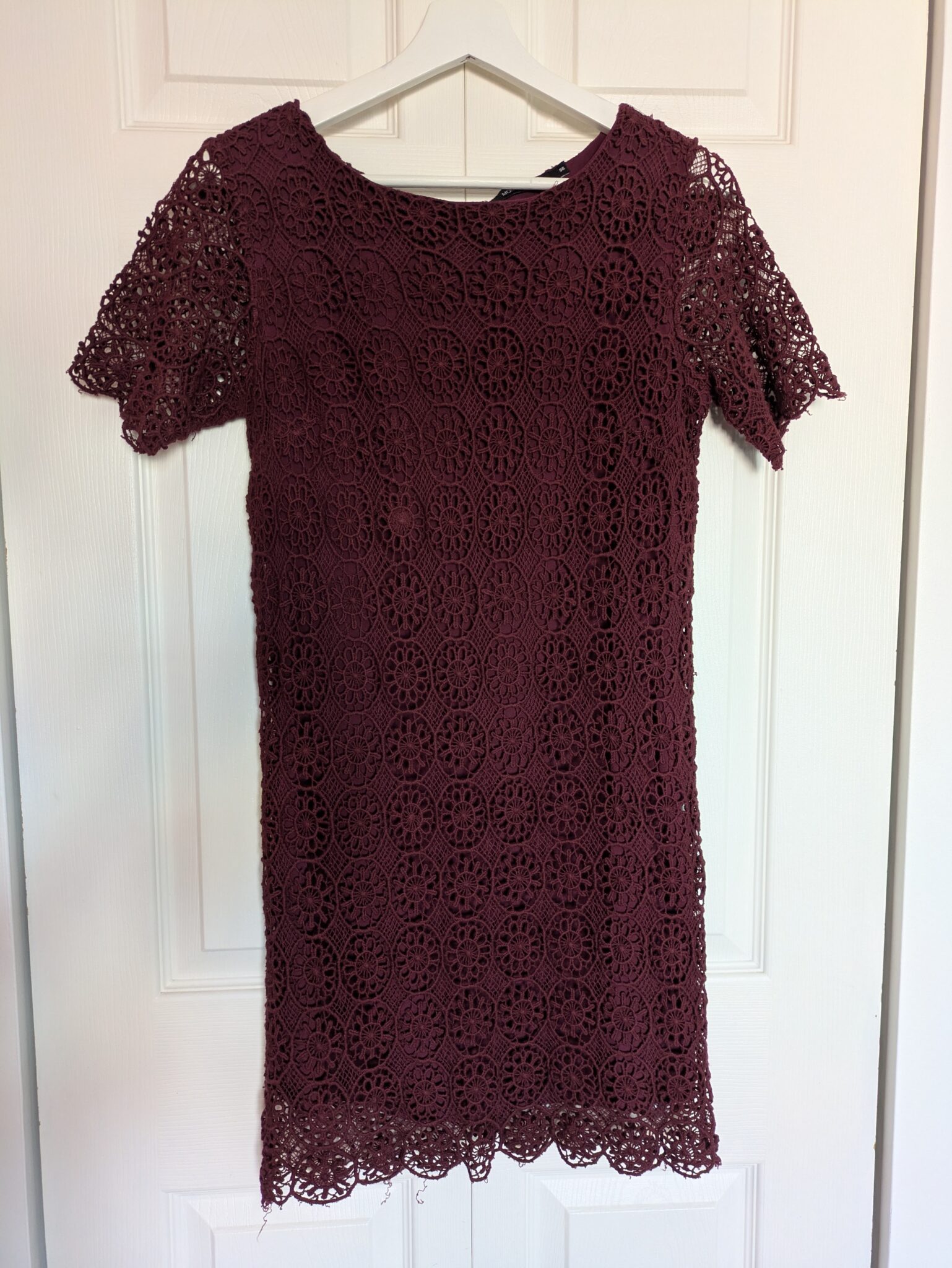 Featured image for Robe en crochet rouge bordeaux Monoprix t.36