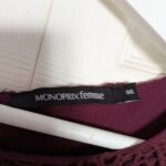 Thumbnail for Robe en crochet rouge bordeaux Monoprix t.36