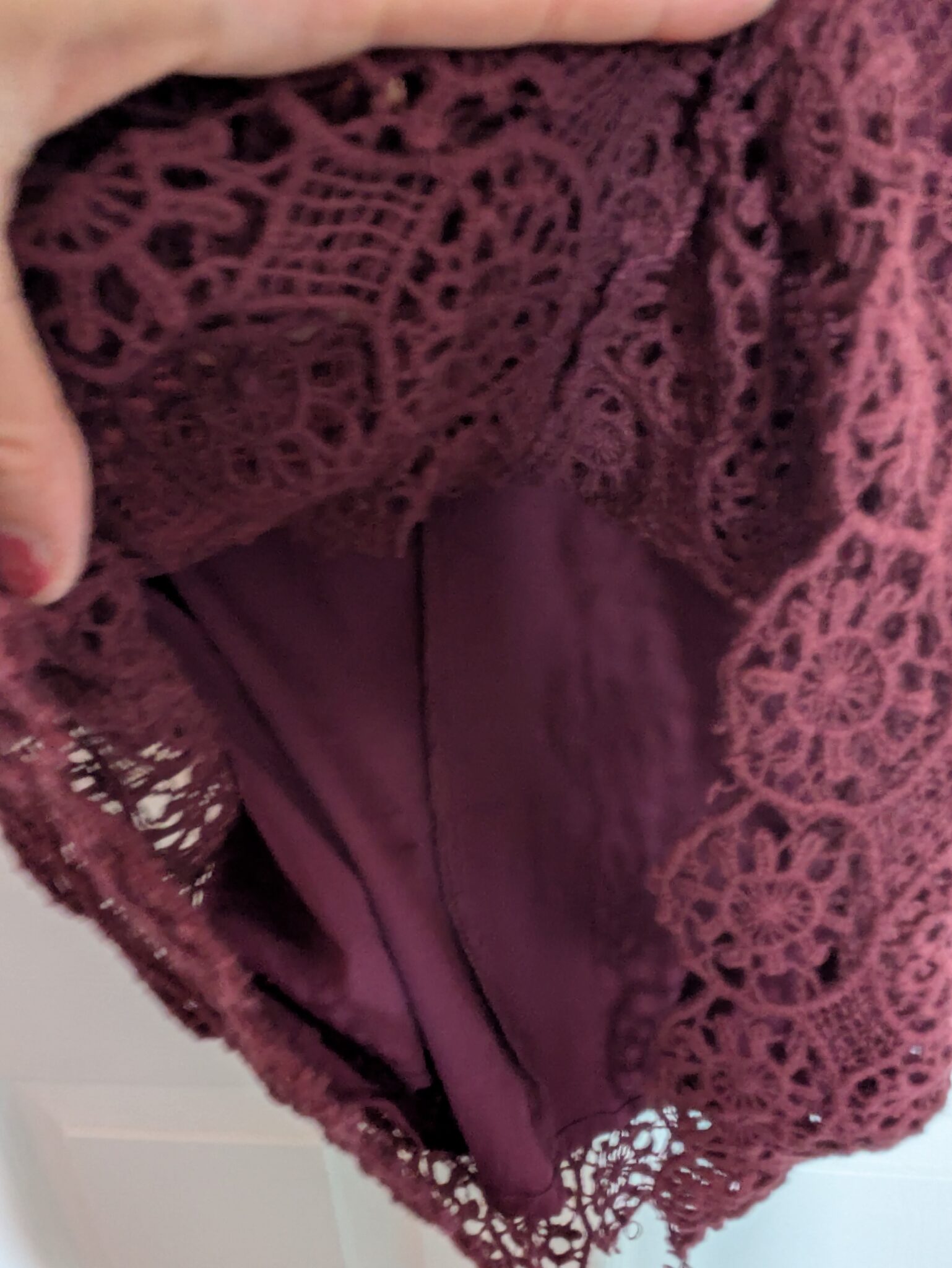 Image for Robe en crochet rouge bordeaux Monoprix t.36