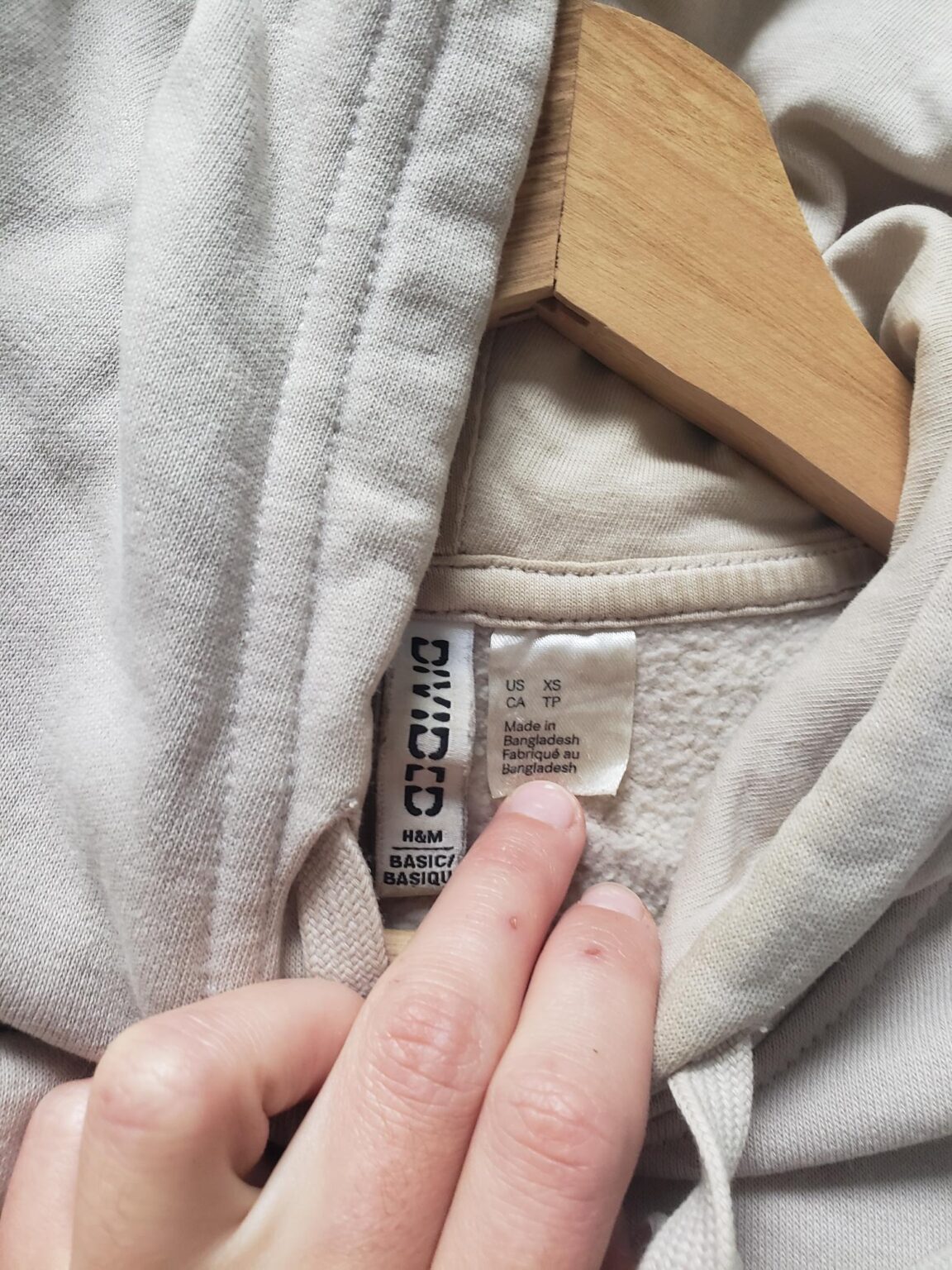 Image for hoodie beige avec capuche