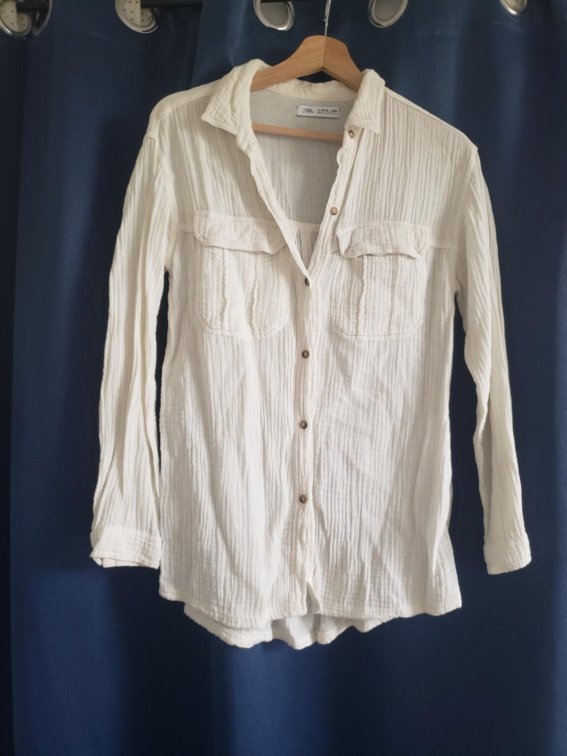Featured image for chemise blanc cassée en Gaze de coton