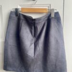 Thumbnail for Short grey velvet skirt
