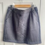 Thumbnail for Short grey velvet skirt