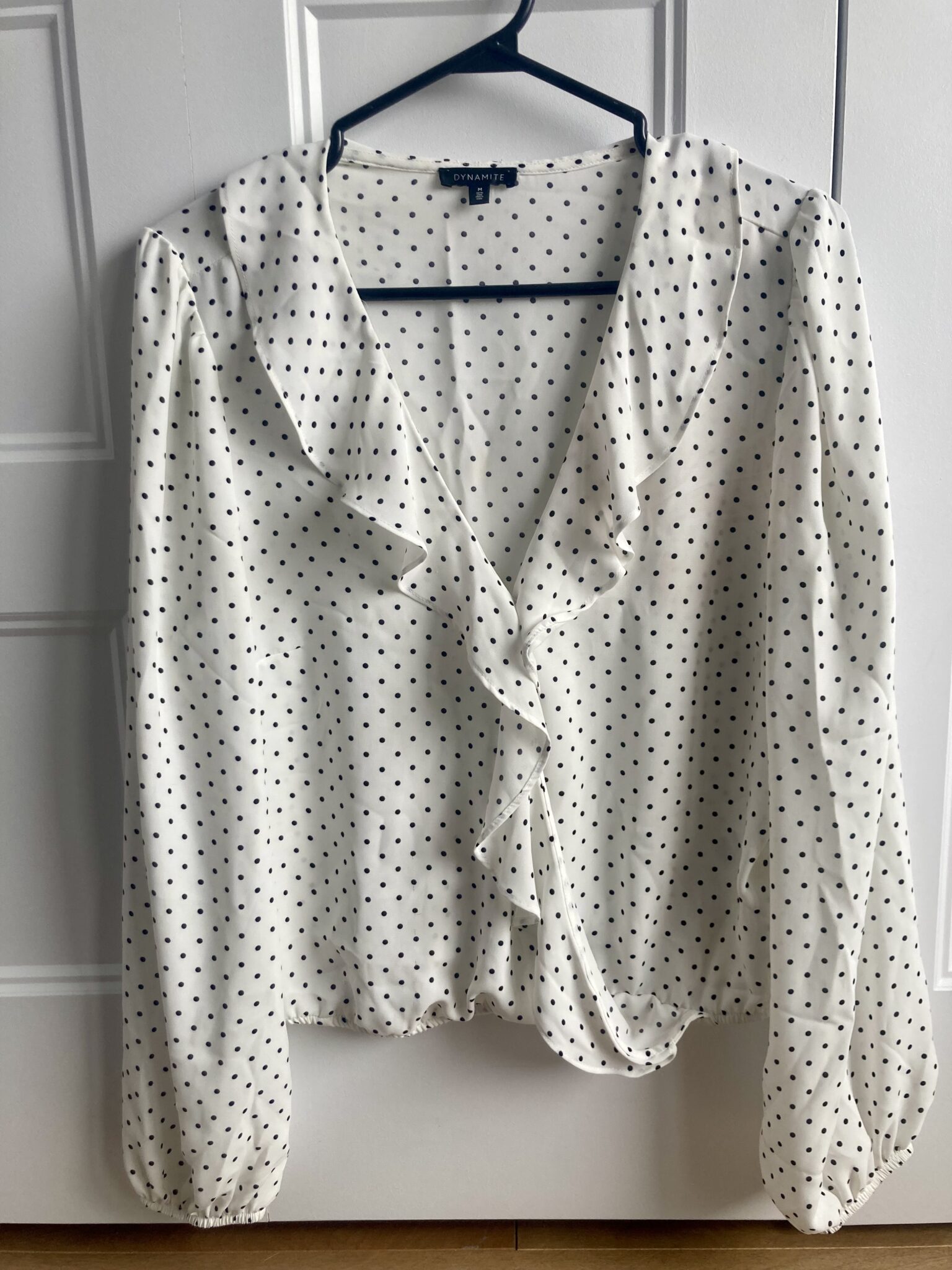 Image for Polka dot wrap blouse