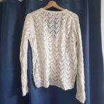 Thumbnail for gilet blanc ajourée et dentelle