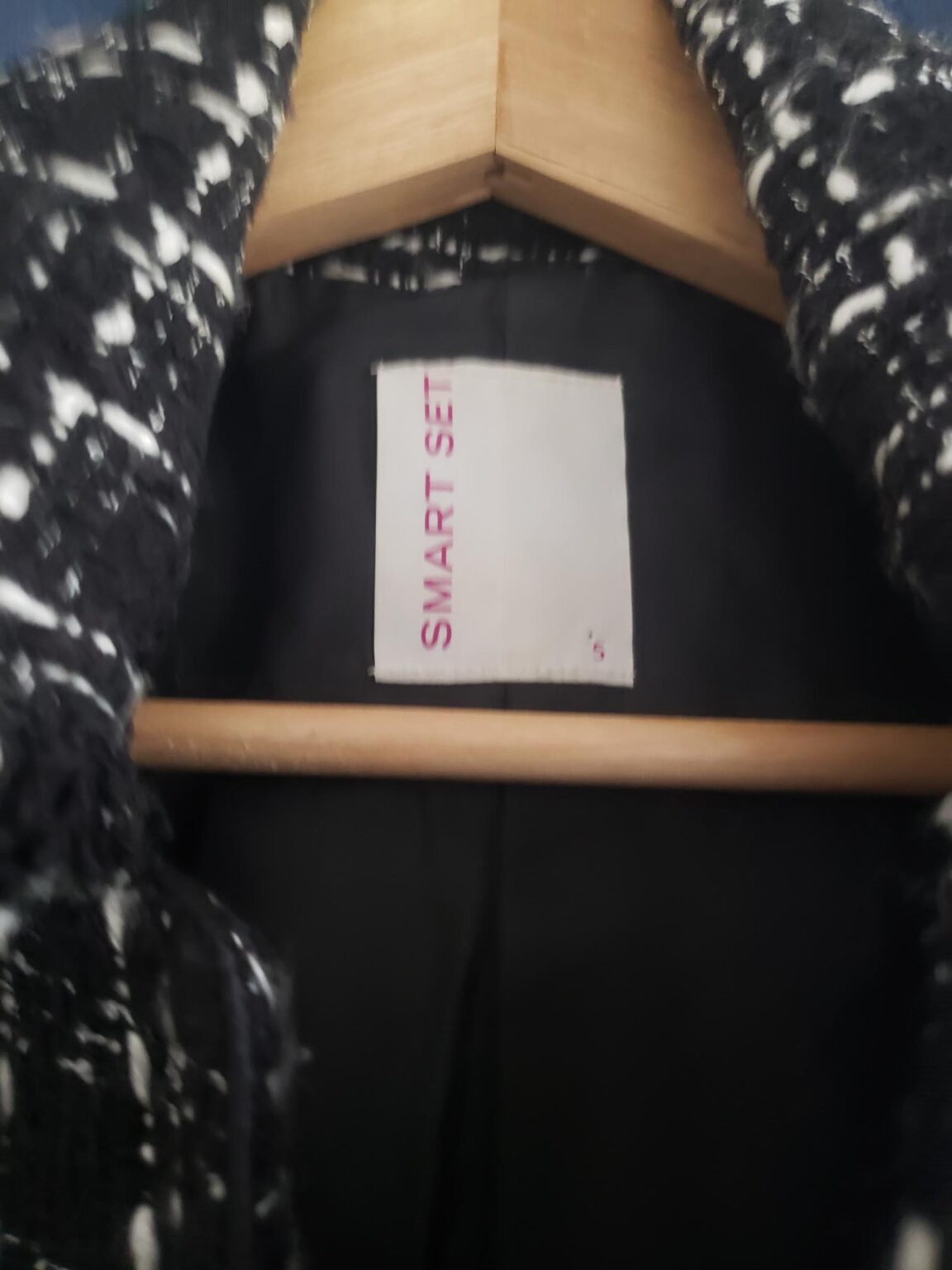 Image for veste noir et blanc. manche 3/4