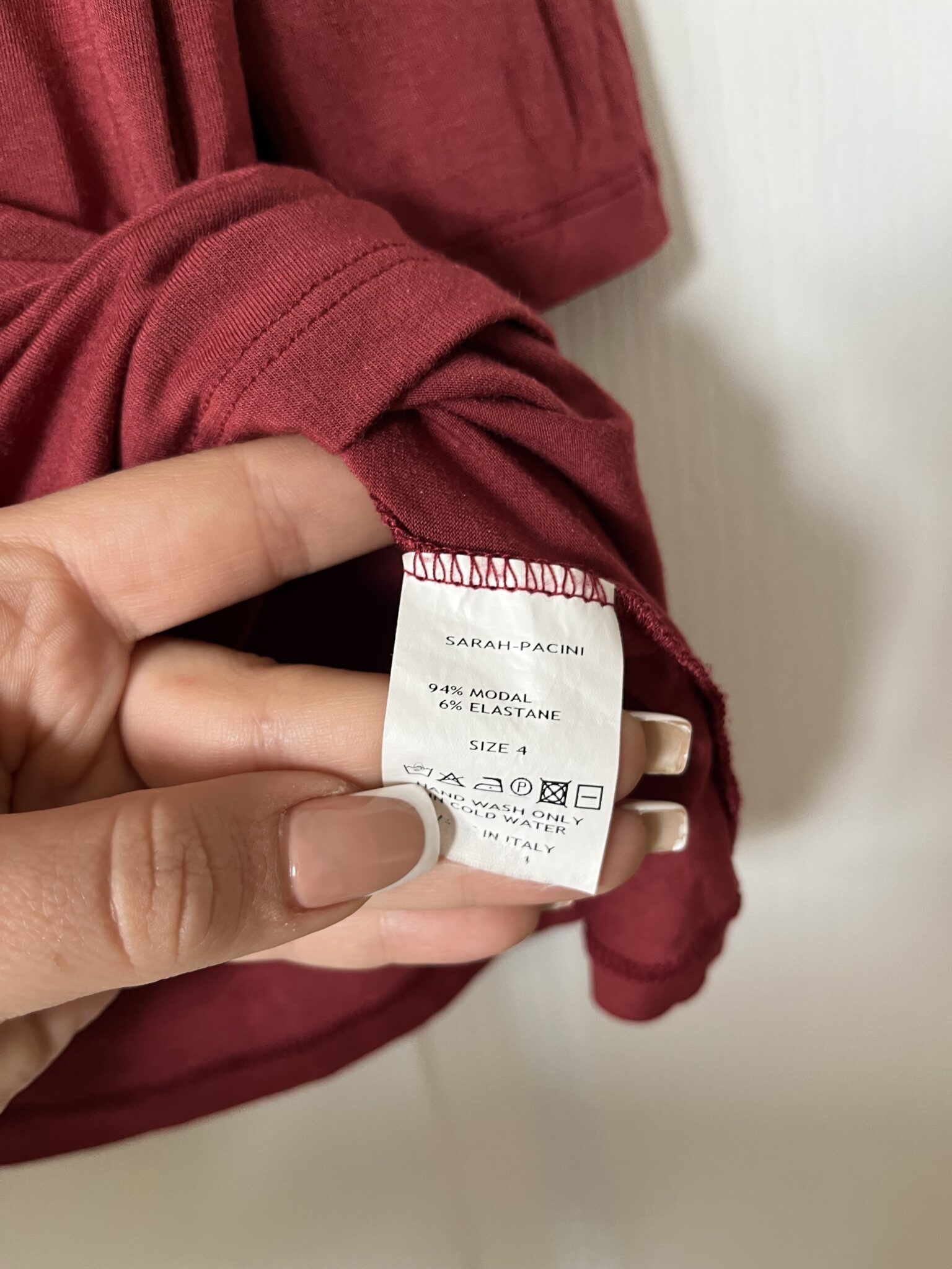 Image for Sarah Pacini rust red top size 4