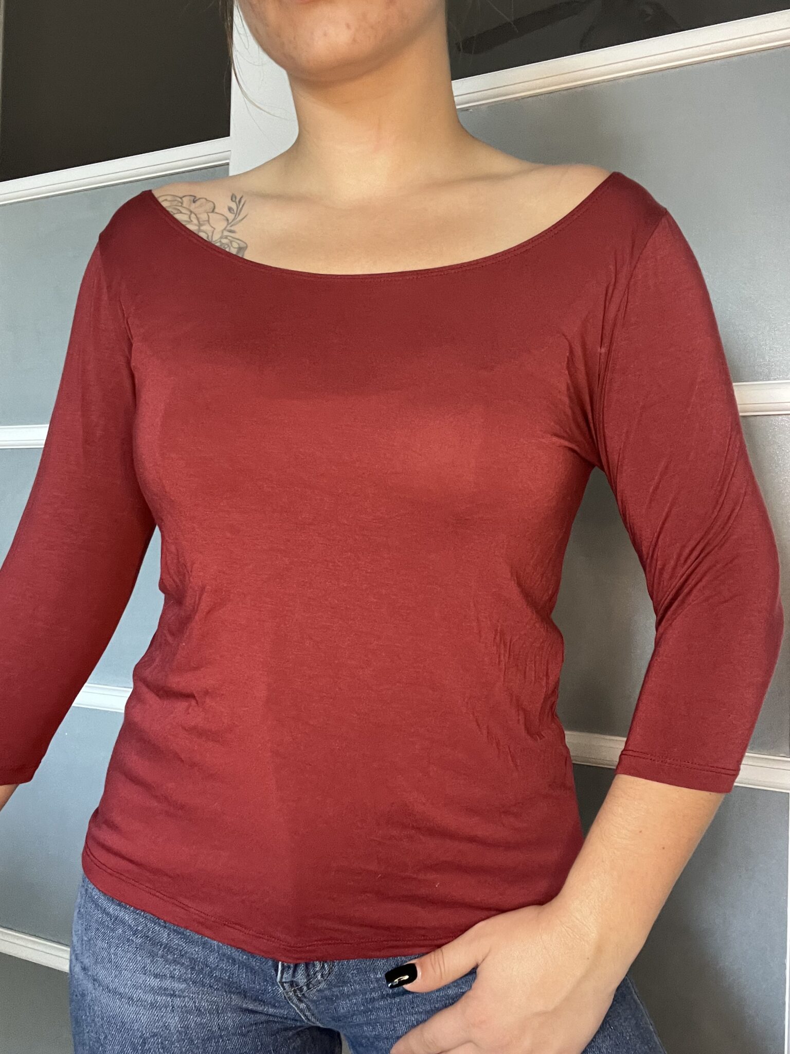 Image for Sarah Pacini rust red top size 4