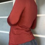 Thumbnail for Sarah Pacini rust red top size 4