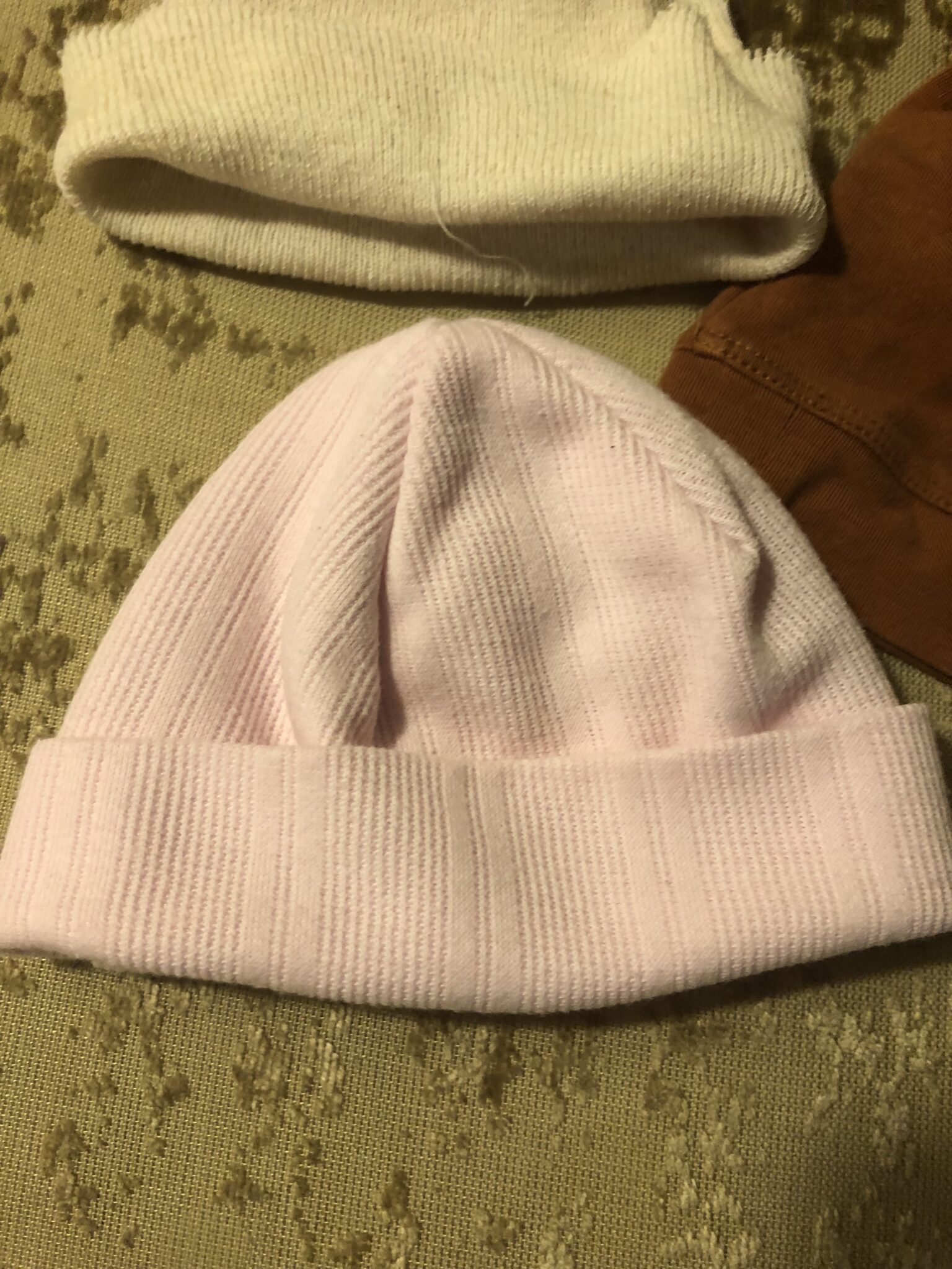Image for Tuque nouveau né rose coton épais