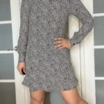 Thumbnail for Black and white leopard dress Michael Kors