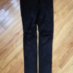 Thumbnail for SANDRO Pantalon noir 100 % cuir de chèvre velours