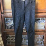 Thumbnail for SANDRO Pantalon noir 100 % cuir de chèvre velours
