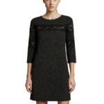 Featured thumbnail for Sandro black satin dress with polka dots
