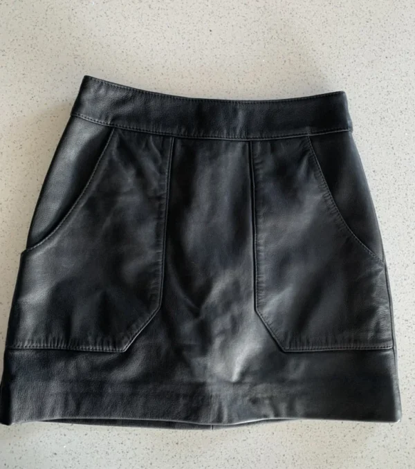 Featured image for Genuine leather mini skirt
