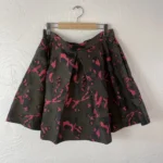 Featured thumbnail for Banana Republic animal print flared skirt with pleats