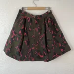 Thumbnail for Banana Republic animal print flared skirt with pleats