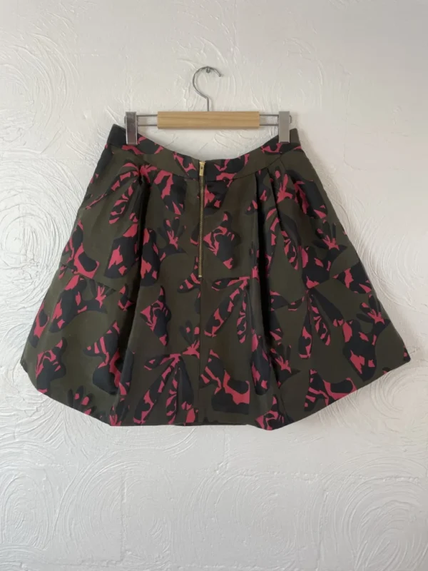 Image for Banana Republic animal print flared skirt with pleats