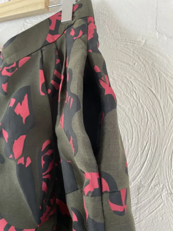 Image for Banana Republic animal print flared skirt with pleats