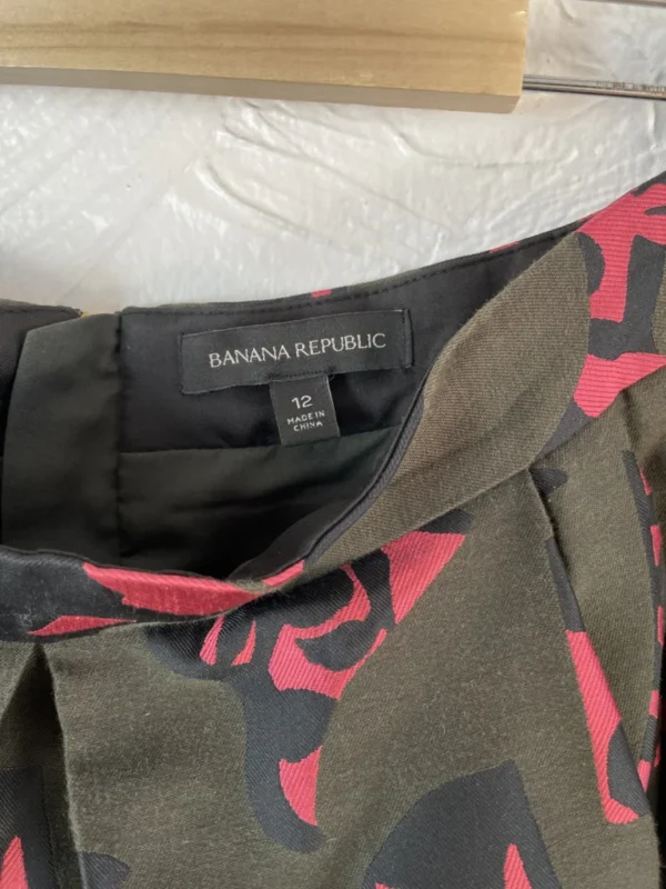 Image for Banana Republic animal print flared skirt with pleats