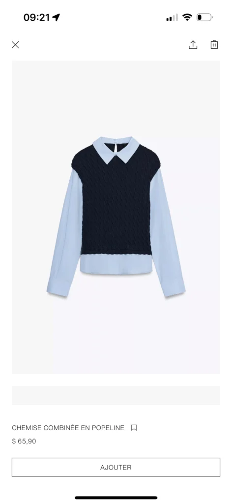 Image for Chemise combinée