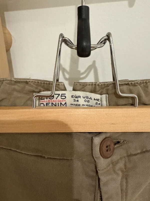 Image for Pantalon Chino Zara Khaki