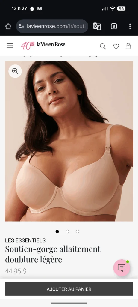 Soutien-gorge Aerie 36DD Sans Armatures - Occasion Très Bon état - Couleur Ivoire