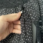Thumbnail for Sandro black satin dress with polka dots