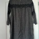 Thumbnail for Sandro black satin dress with polka dots