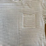 Thumbnail for Tshirt ligné noir et blanc effet ribbed