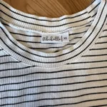 Thumbnail for Tshirt ligné noir et blanc effet ribbed