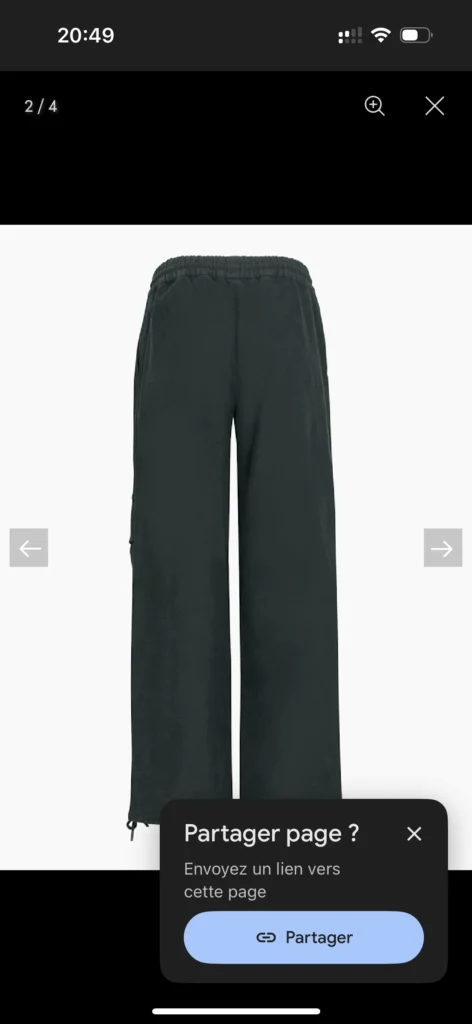 Image for Pantalon ample noir Wilfred