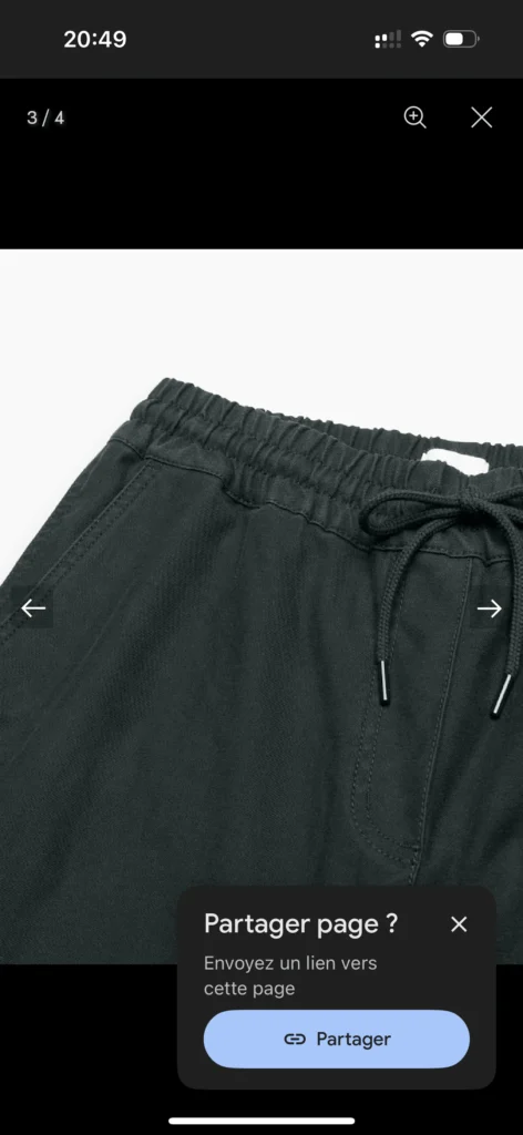 Image for Pantalon ample noir Wilfred