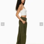Thumbnail for Pantalon ample vert Wilfred