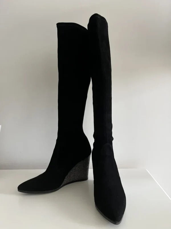 Image for Bottes Stuart Weitzman taille 10 noir en daim