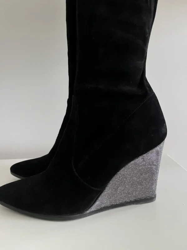 Image for Bottes Stuart Weitzman taille 10 noir en daim