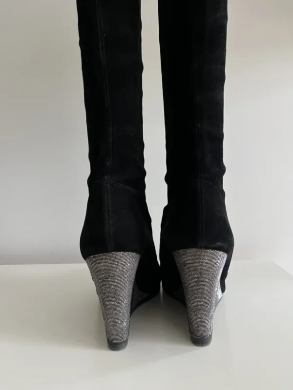 Image for Bottes Stuart Weitzman taille 10 noir en daim