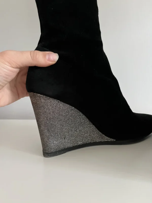 Image for Bottes Stuart Weitzman taille 10 noir en daim