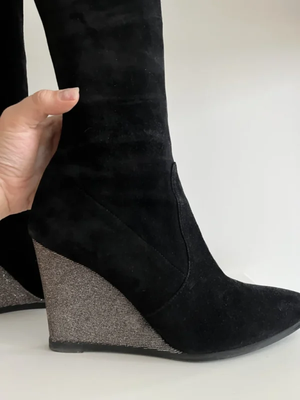 Image for Bottes Stuart Weitzman taille 10 noir en daim