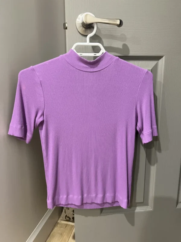 Image for T-shirt col roulé mauve