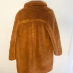 Thumbnail for Manteau Sherpa mi-long Gap, couleur caramel.
