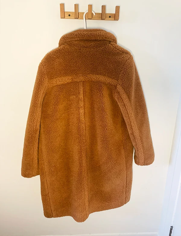 Image for Manteau Sherpa mi-long Gap, couleur caramel.