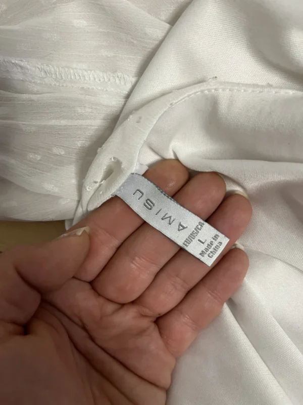 Image for Amisu white plumetis blouse size L