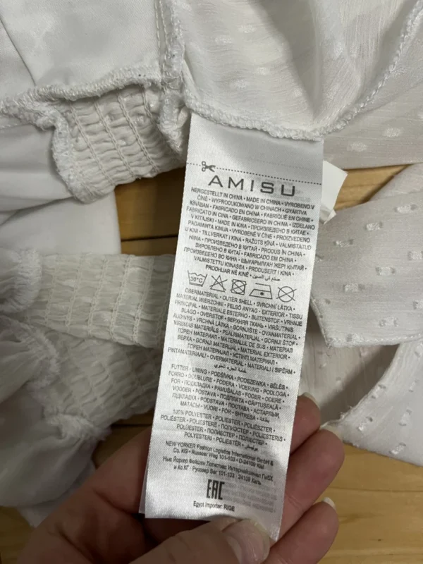 Image for Amisu white plumetis blouse size L
