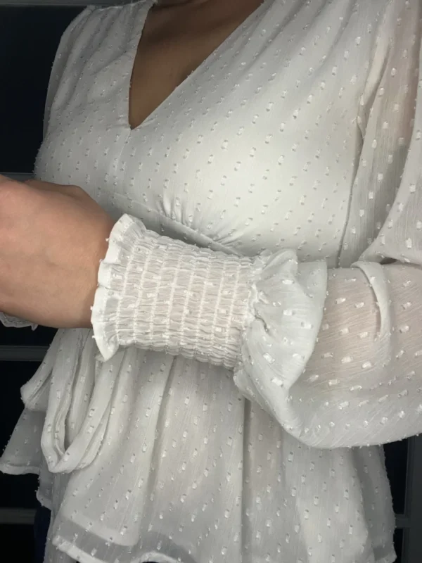 Image for Amisu white plumetis blouse size L
