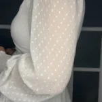 Thumbnail for Amisu white plumetis blouse size L