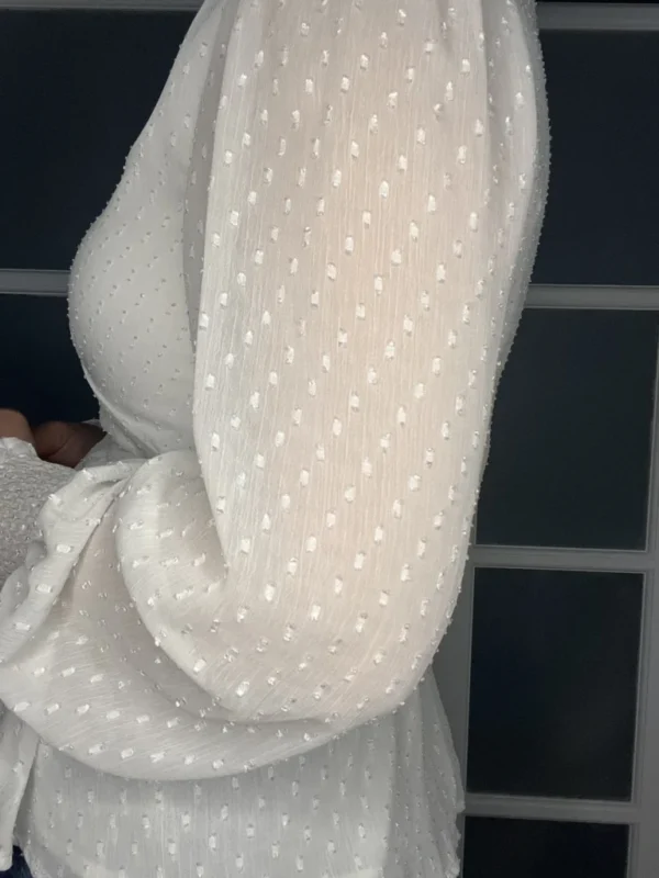 Image for Amisu white plumetis blouse size L